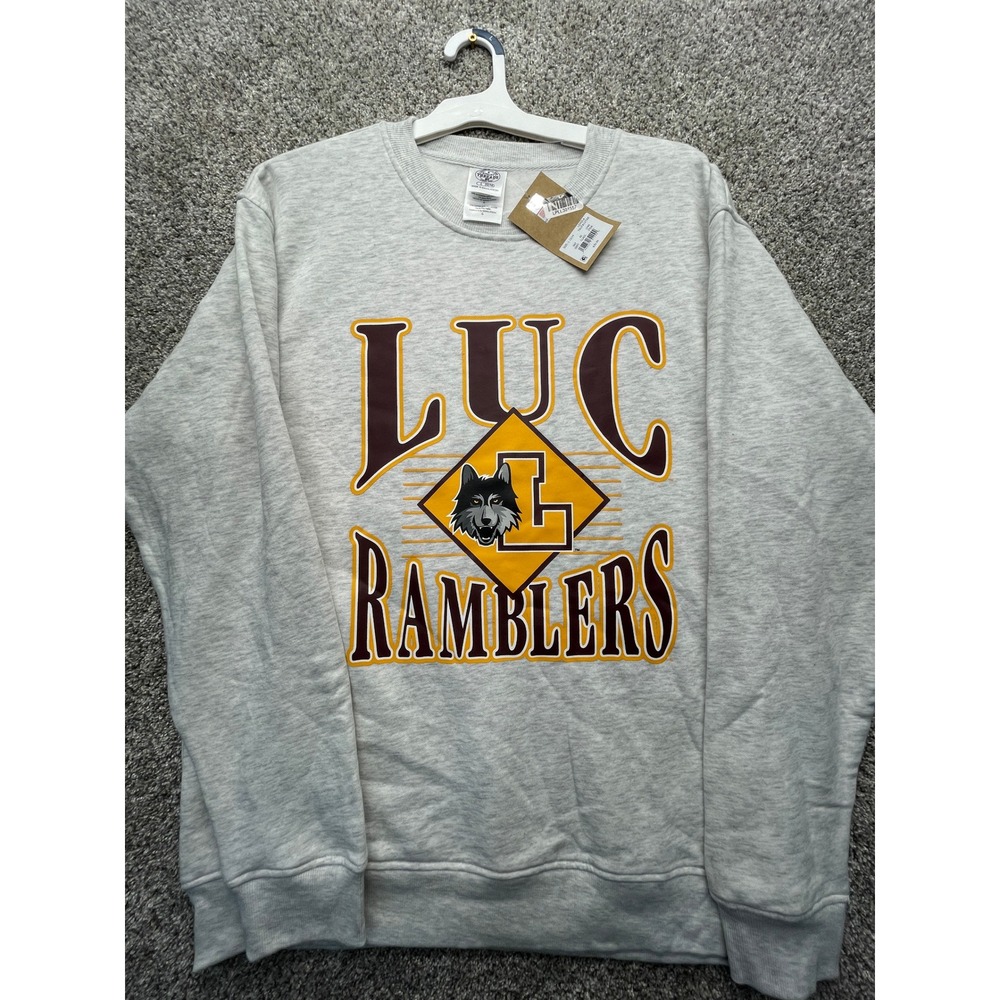 Rivalry Threads Loyola Chicago Ramblers Sweatshirt Men L Grey NEW LUC Graphic